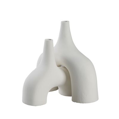Narrow mouth wide body vase A -B