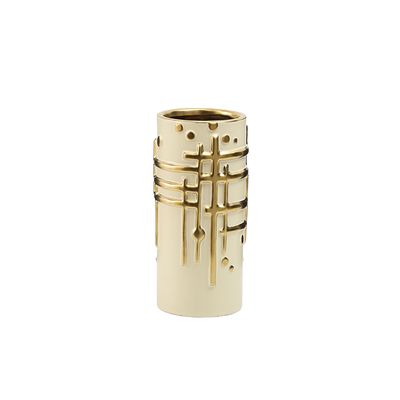 Gold Metal stamp  vase  B