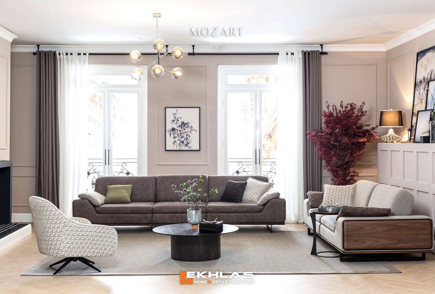 Mozart Sofa grey