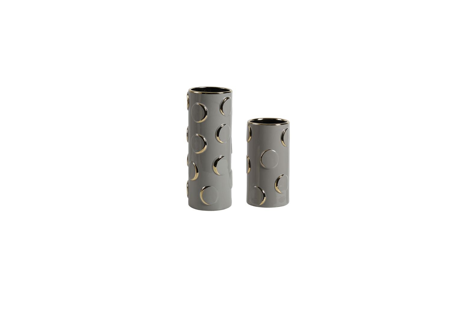 Gold lunar Eclipse Vase A AND B