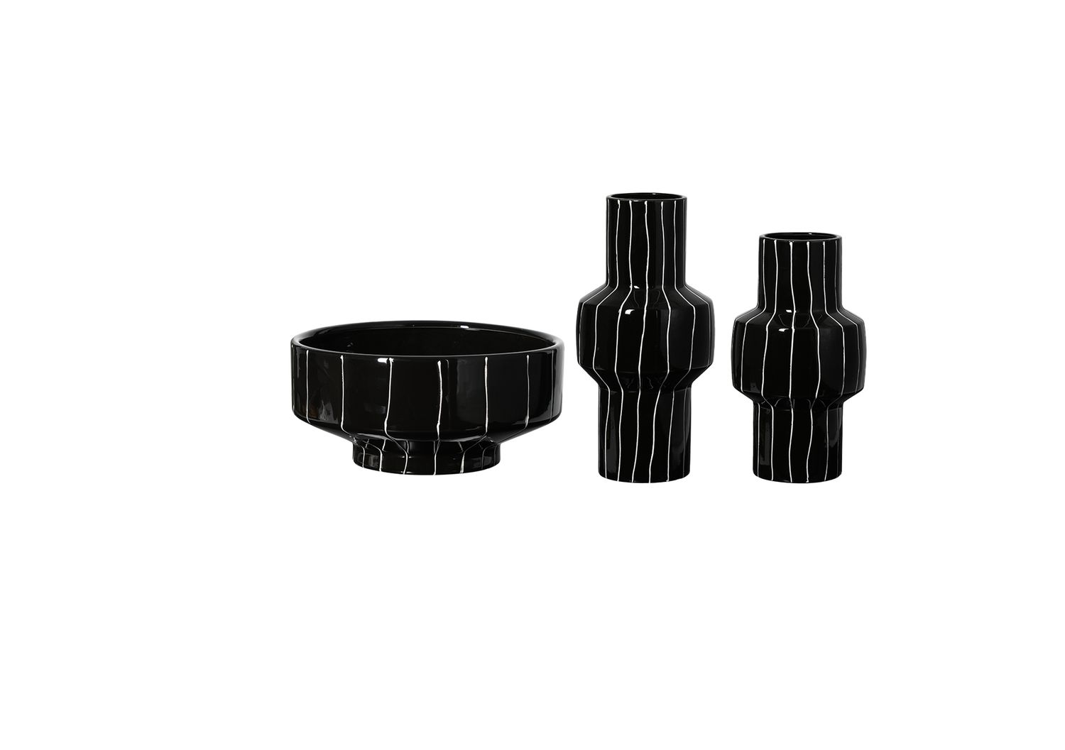 Thin Line Vase Black A B AND C