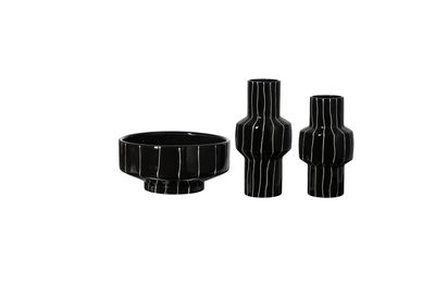 Thin Line Vase Black A B AND C