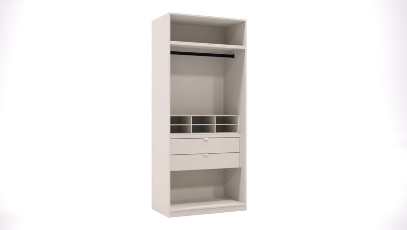 G-03 - 2 Door Module with Half Hanging and 2 Drawers