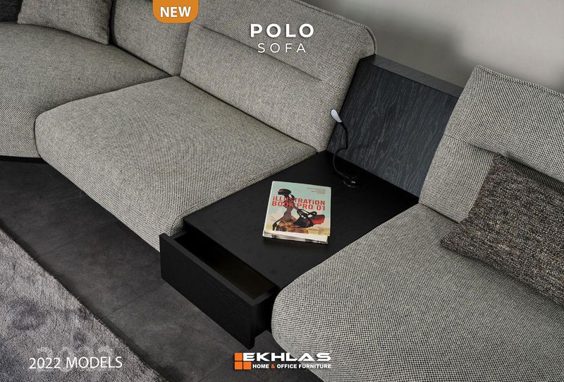 Polo L sofa grey