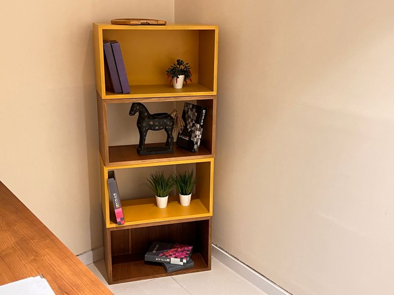 Domino book shelf