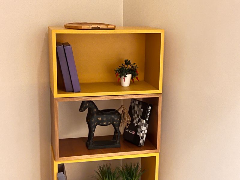 Domino book shelf