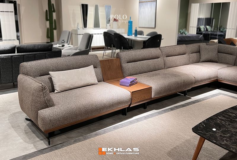 Polo L sofa brown