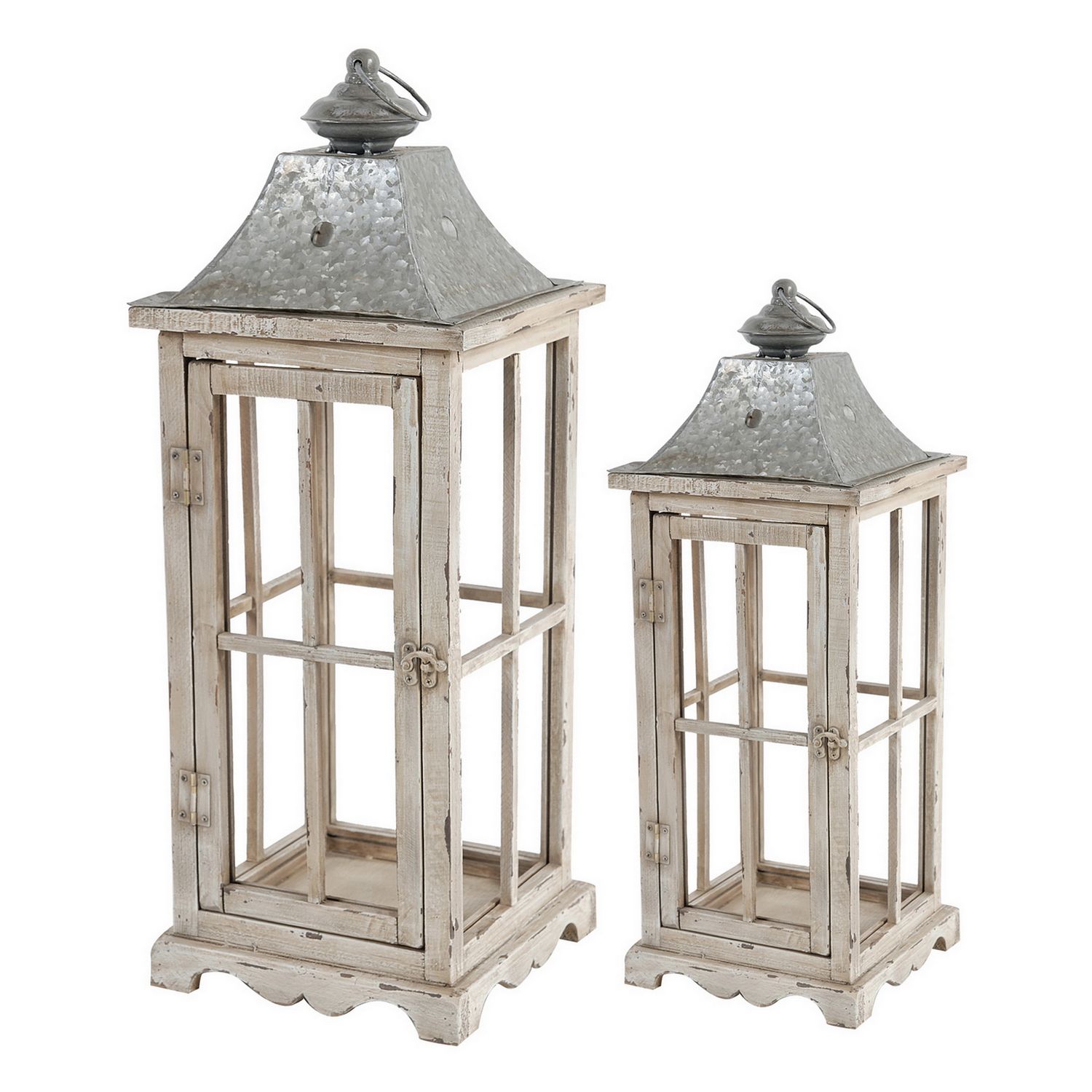 Evelyn Enclosed Lanterns with Handle, Square