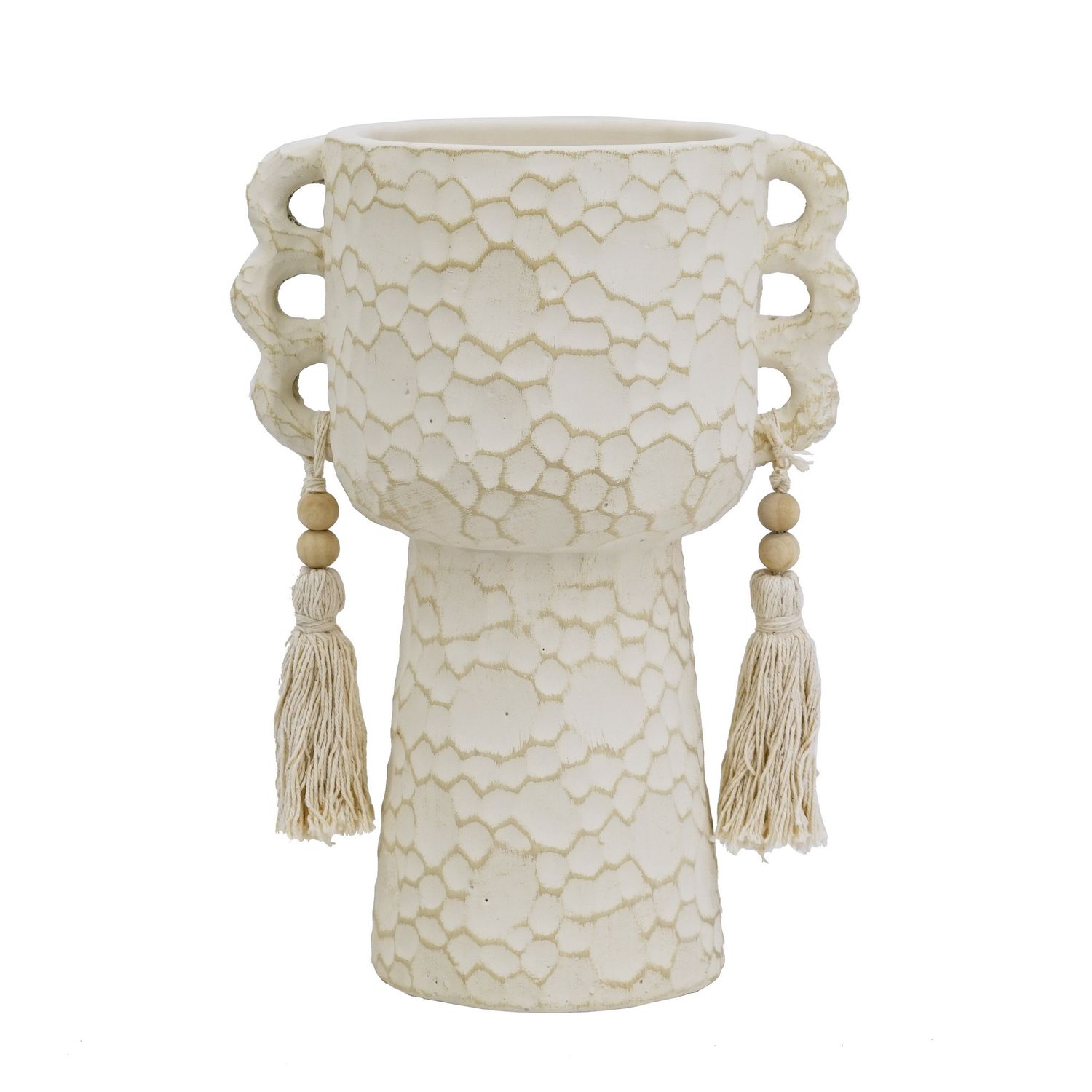 Planter With Hanging Tassel