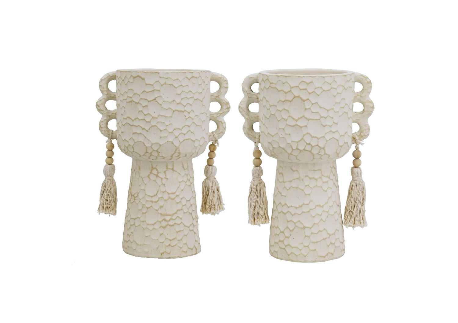 Planter With Hanging Tassel