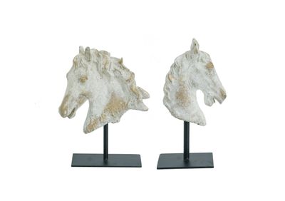 Horse Statue On Iron Base