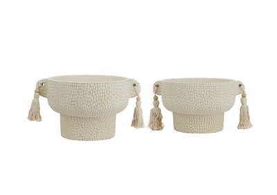 Planter With Hanging Tassel