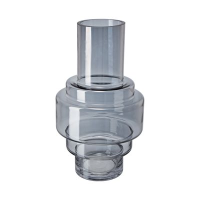 Geometric Smoke Luster Glass Vase