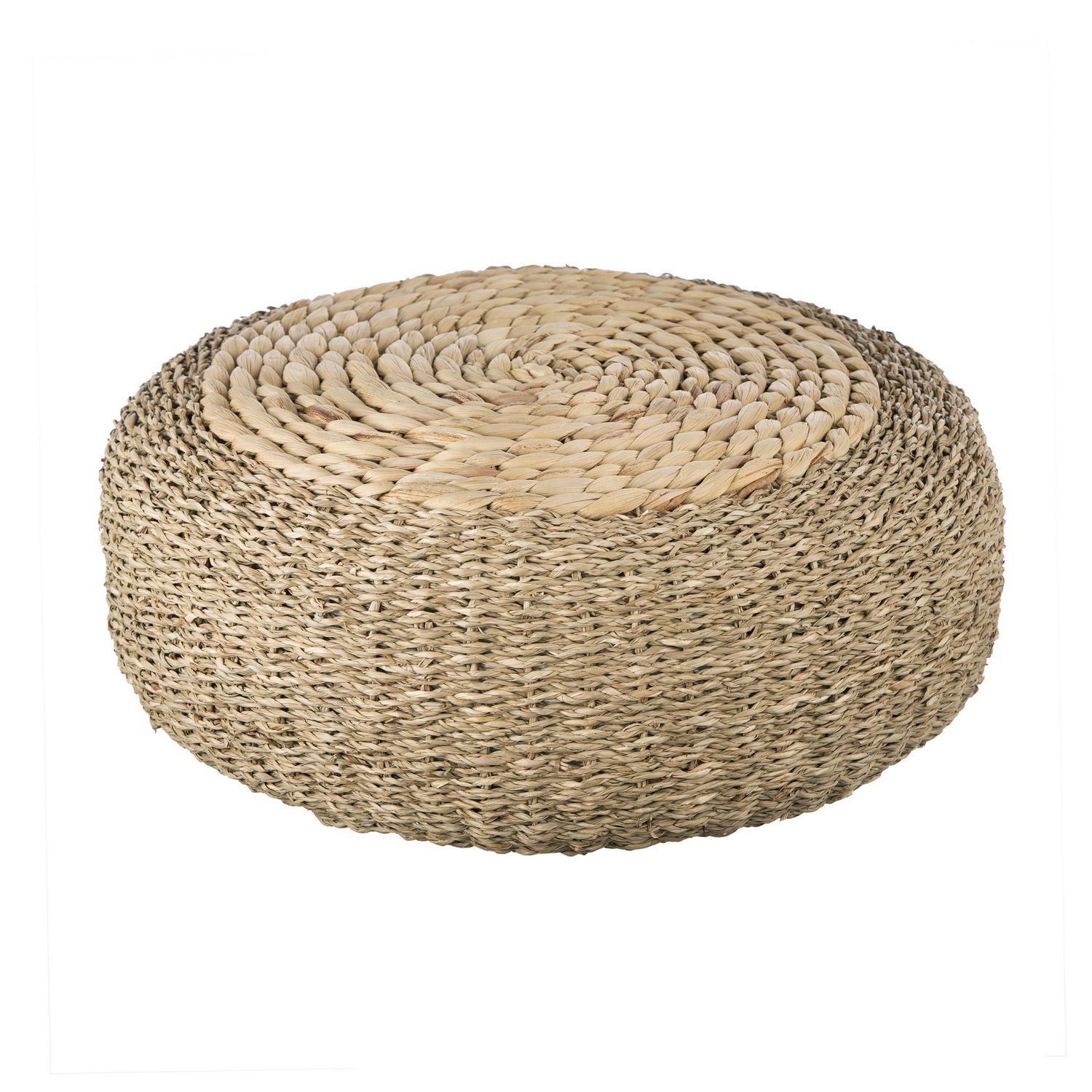 Water Hyacinth &amp; Seagrass Pouf