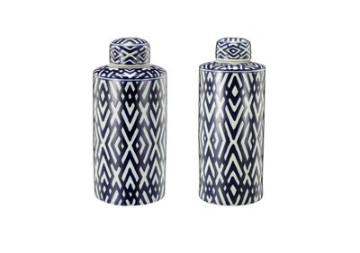 CARLYLE LIDDED JAR LARGE SMALL