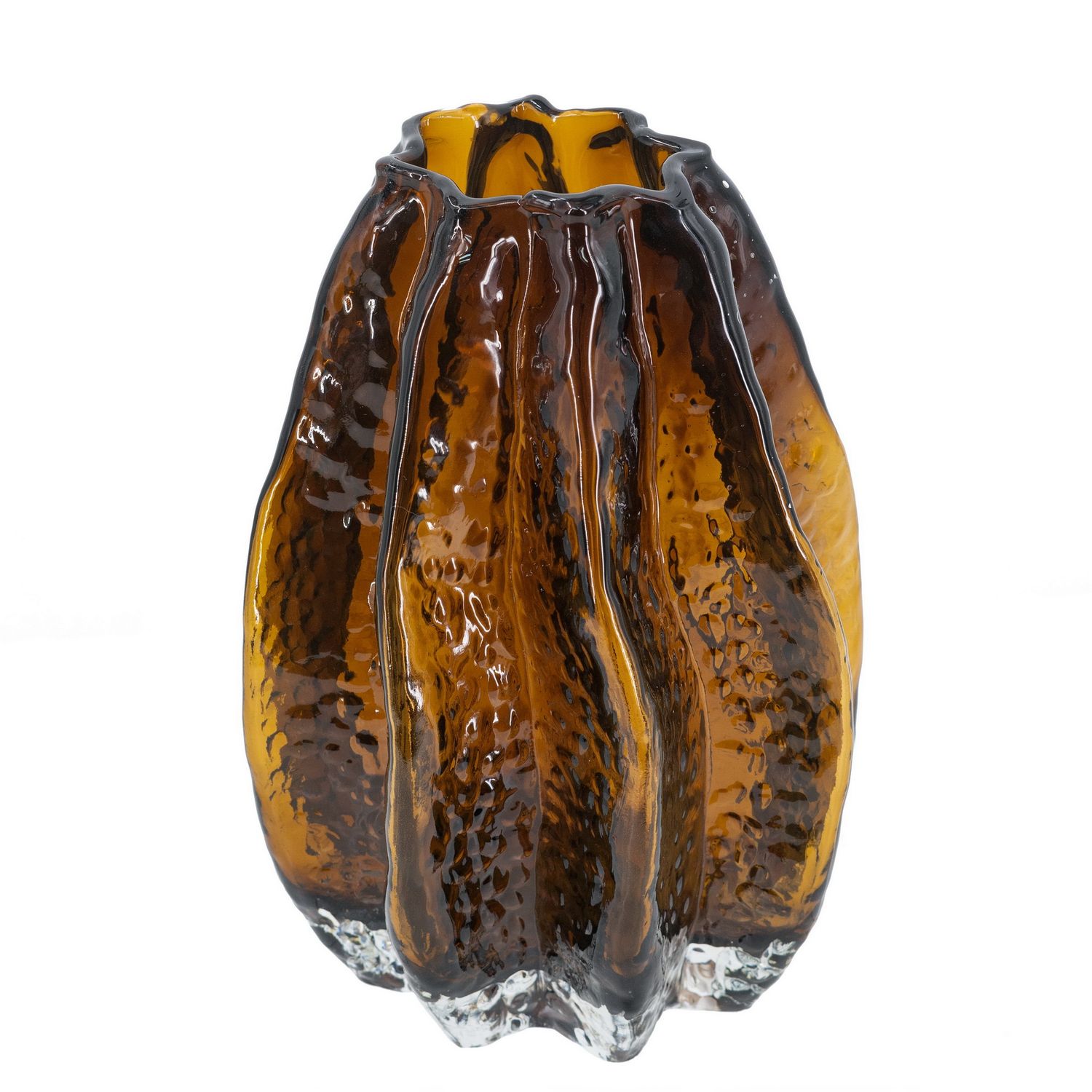 Large And Small Carambola Shape Glass Vase