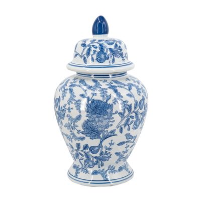 Blue And White Porcelain Ginger Jar
