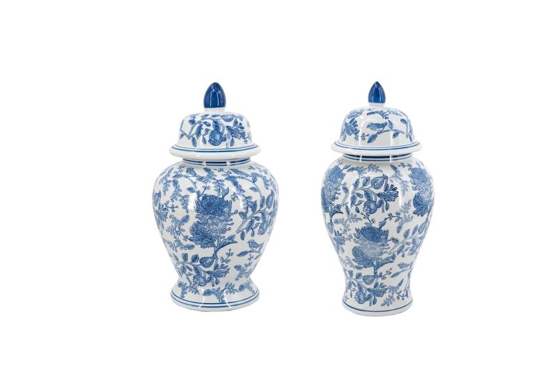 Blue And White Porcelain Ginger Jar