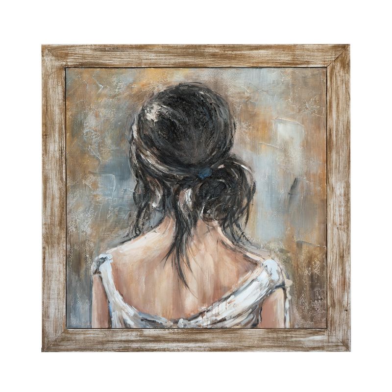 Hand Painting With Wood Frame