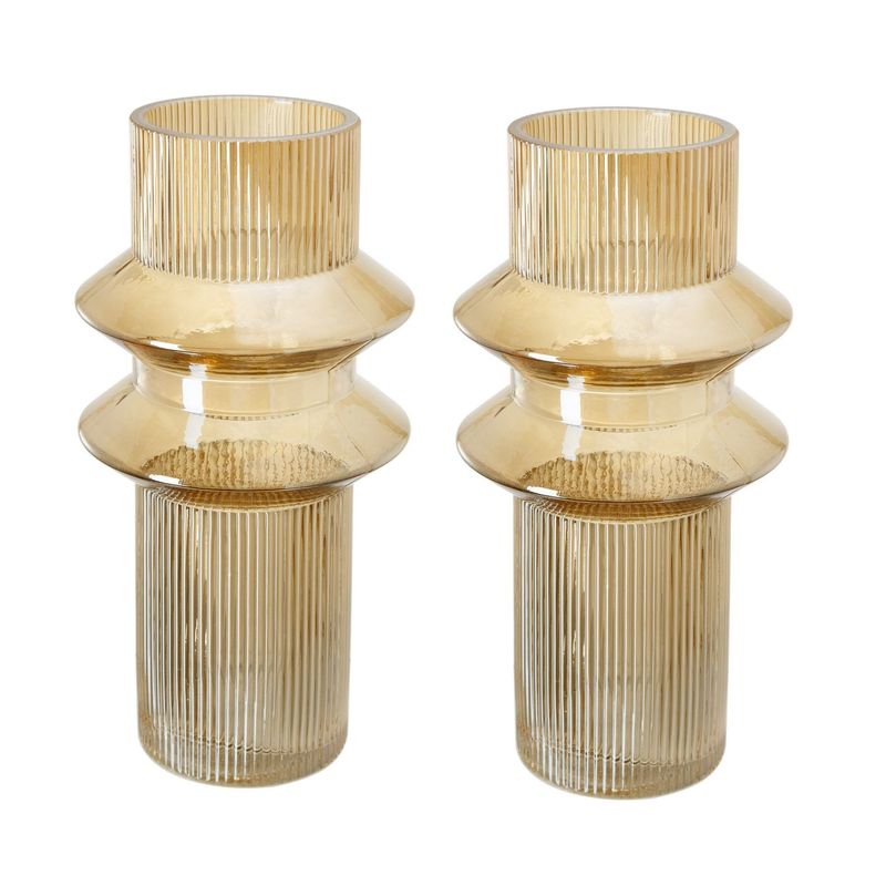 Amber Luster Glass Vase