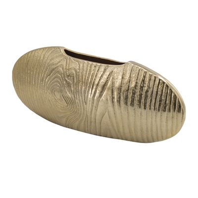 Alu Timber Oval Disc Vase,Small