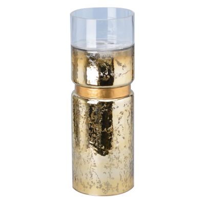 HALLOWAY GOLD CANDLE HOLDER-SIZE HERE LARGE