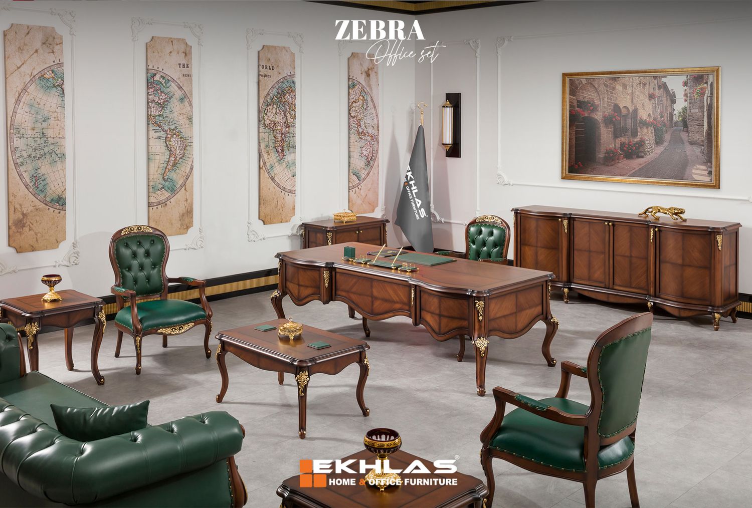 Zebra classic office set