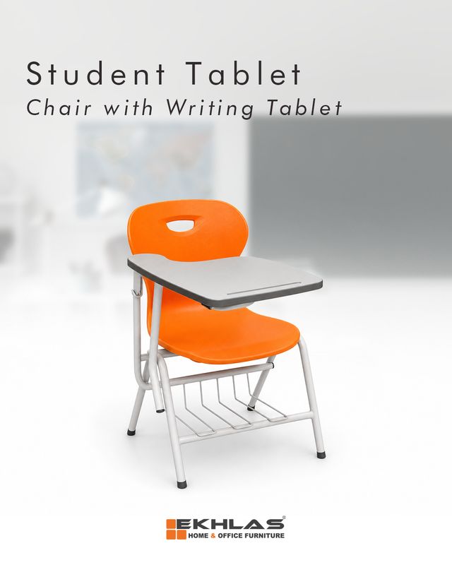 Student chair with writing tablet