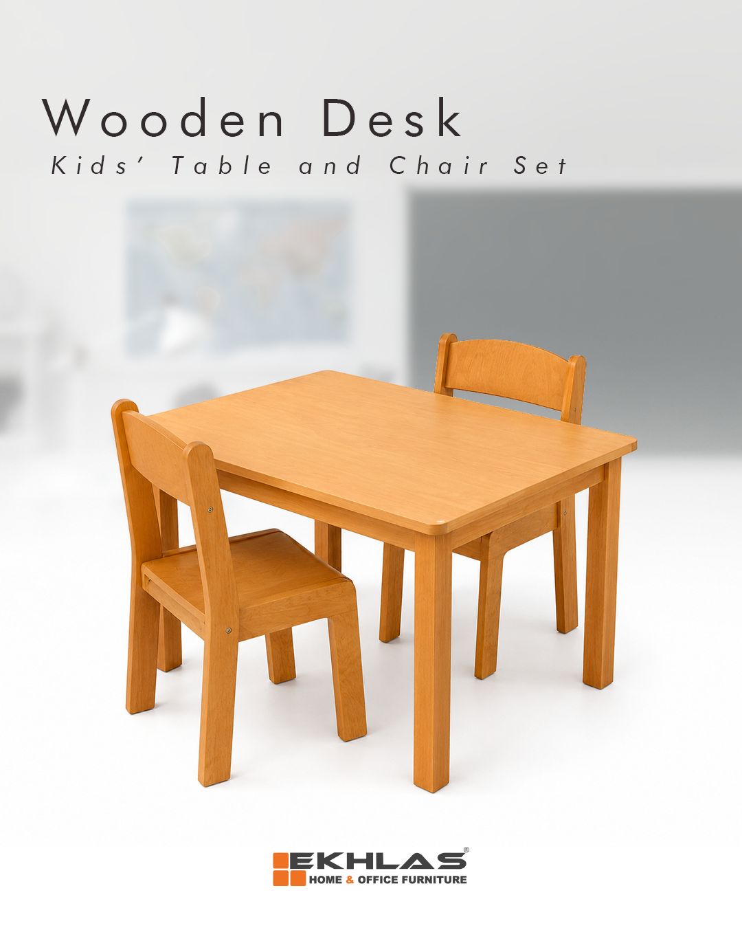 Wooden kids desk