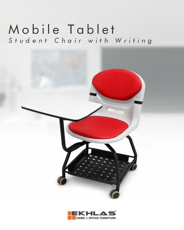 Student chair with writing tablet