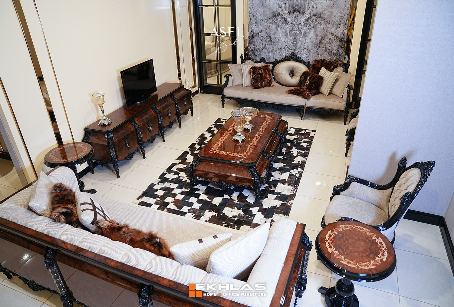 Asel classic sofa set