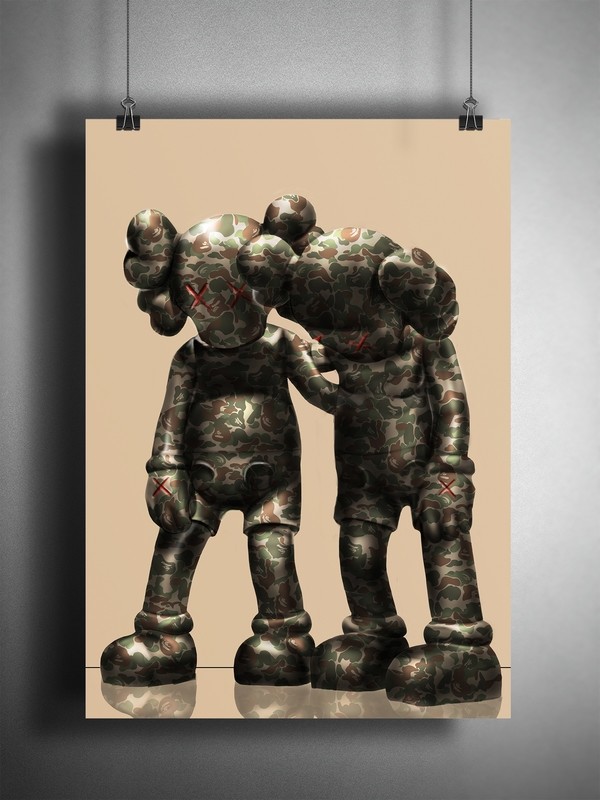 Kaws x Bape Poster