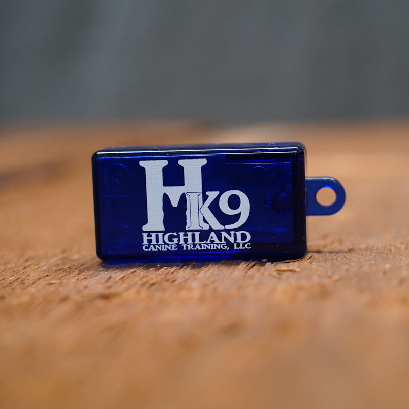 Imprinted Translucent Training Clicker - Highland Canine Logo (various colors)