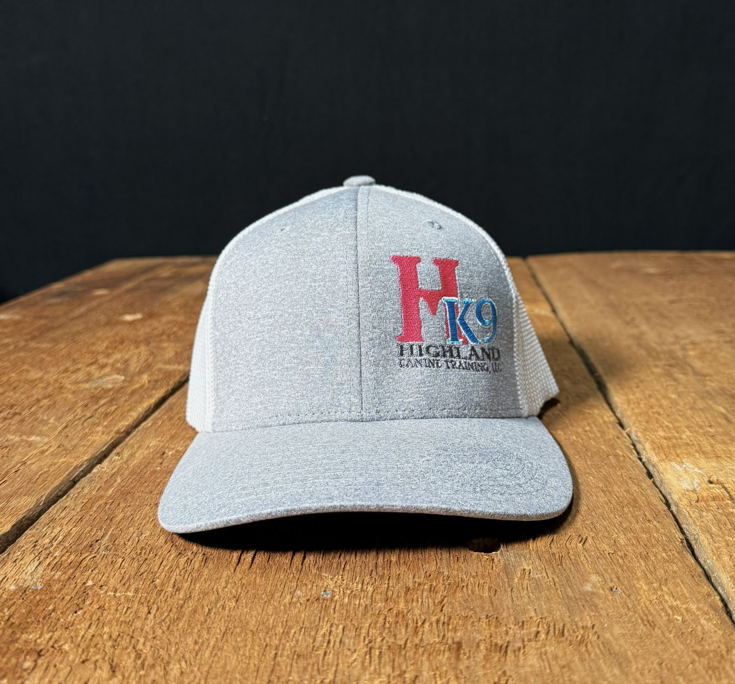 HK9 Light Grey and White Hat with Pink Logo HK9 Light Grey and White Hat with Pink Logo