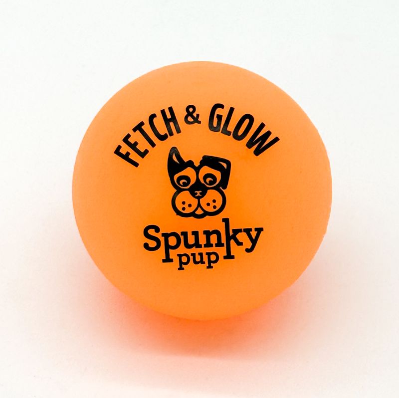 Spunky Pup Fetch & Glow Balls - Orange Spunky Pup Fetch & Glow Balls - Orange