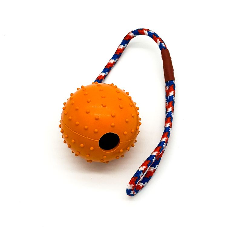 Ball On Rope w/Knobs - Orange - 2 Sizes