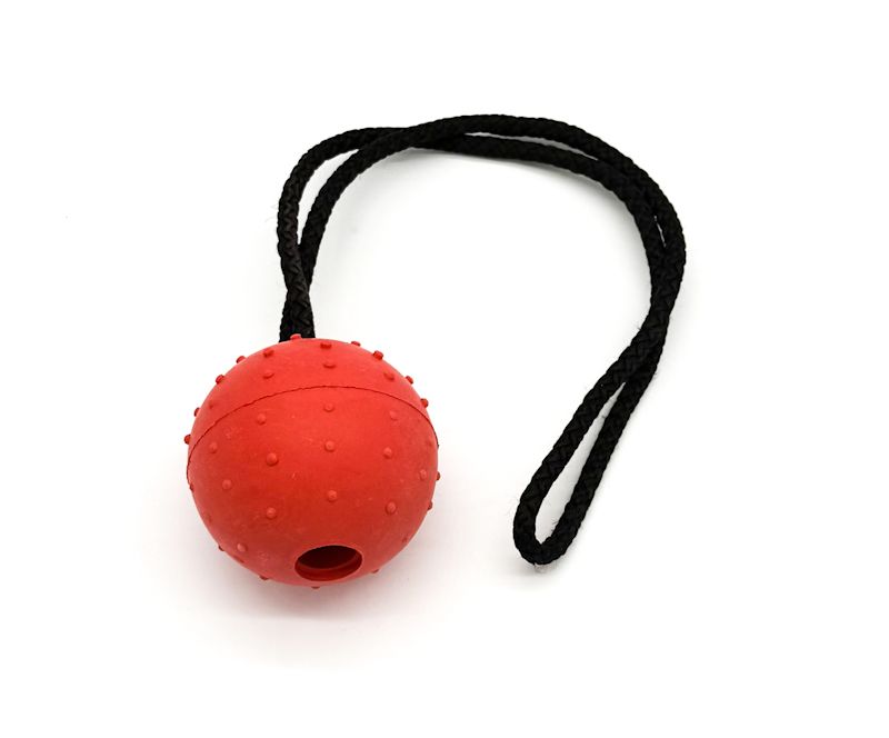 Sprenger Ball on Rope w/Knobs - Red
