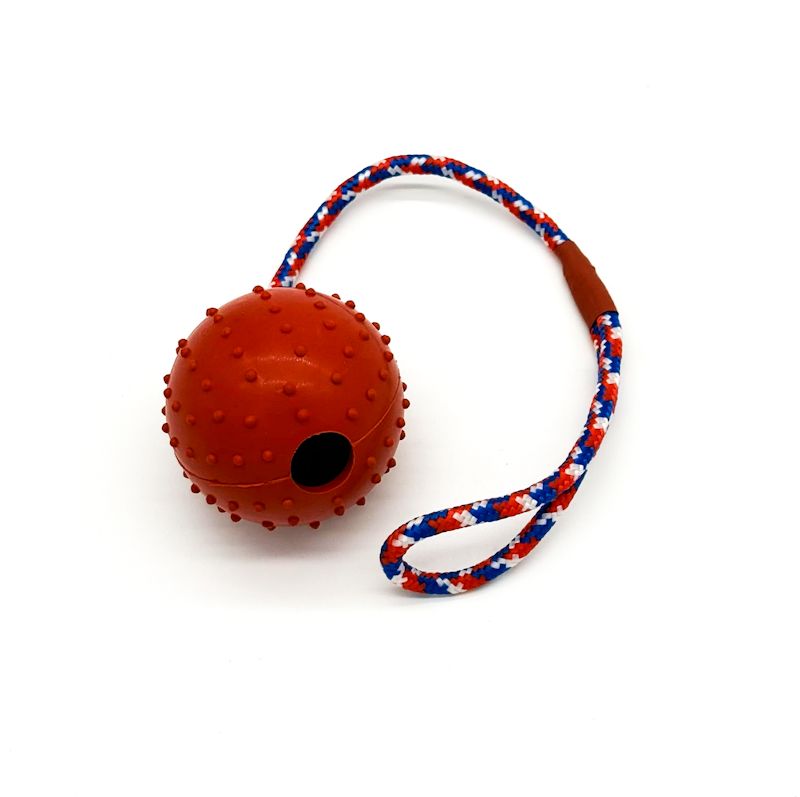 Ball On Rope w/Knobs - Red - 2 Sizes