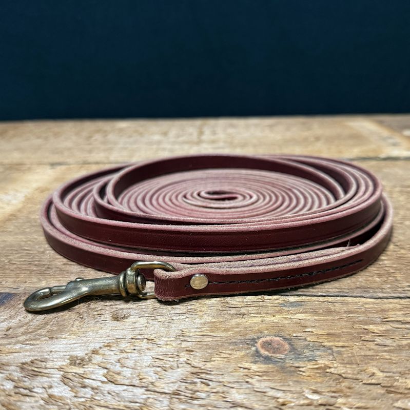 Leather Long Line - Burgundy