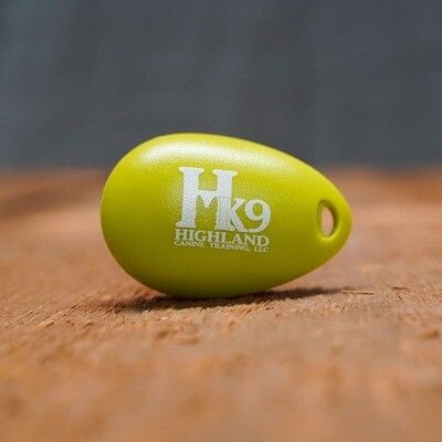 Green Training Clickers (Various Shapes) - Highland Canine Logo