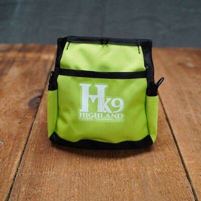 Rapid Rewards Deluxe Dog Training Pouch with Highland Canine Logo - Lime