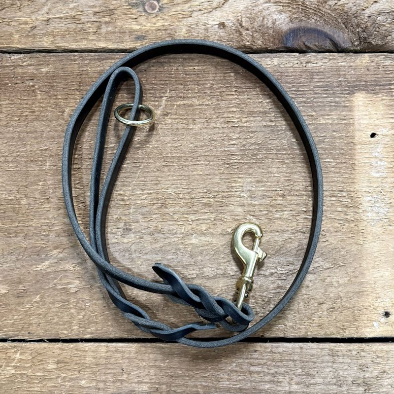 5/8" Braided End Patrol Leash - Black - 2 Sizes