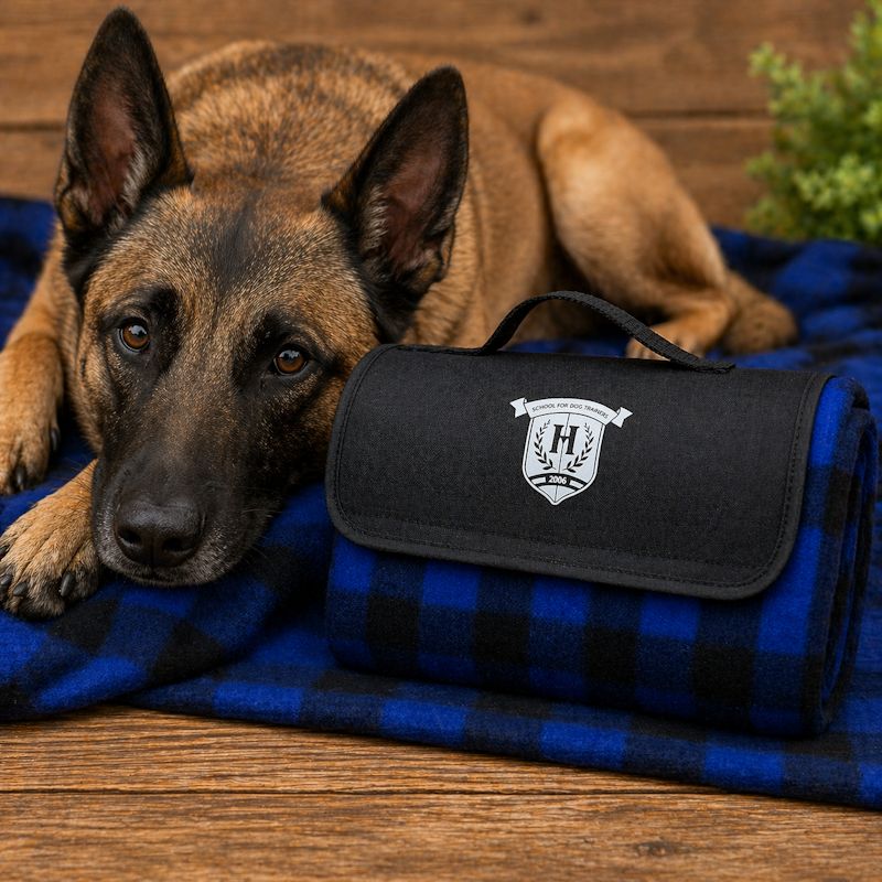 Highland K9 Plaid Fleece Blanket with Carrying Case