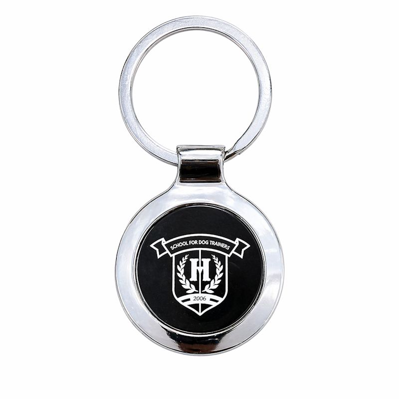 Highland K9 Chrome Keychain - Round