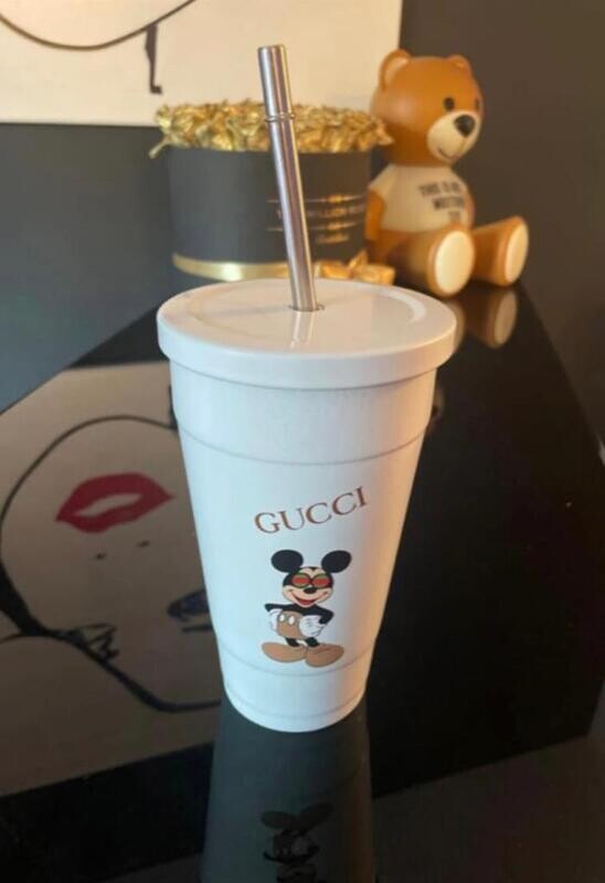 POP ART cold cup tumbler Mikey Mouse Gucci by LPP ART