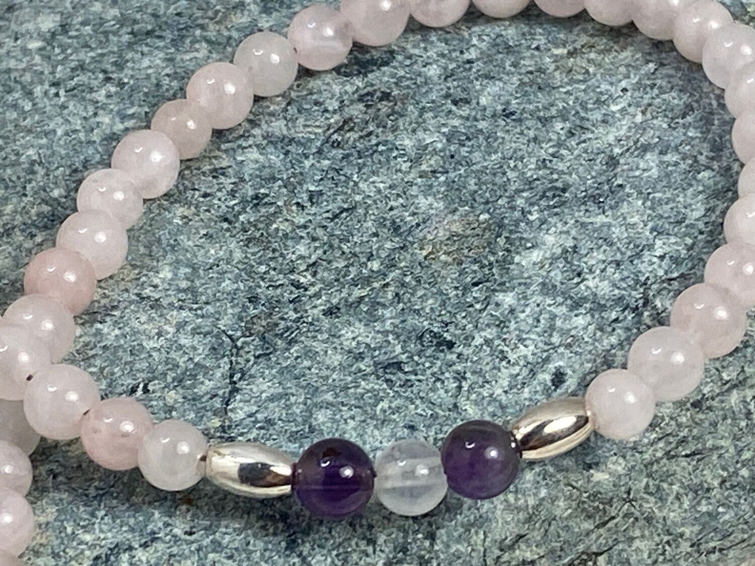 Rosenquarz, Edelstein Kette