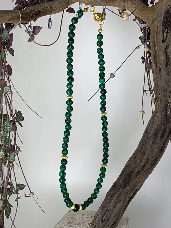 Malachit: Edelstein Kette