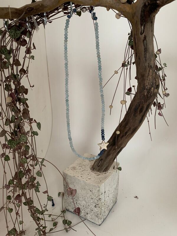 Aquamarin, Edelstein Kette