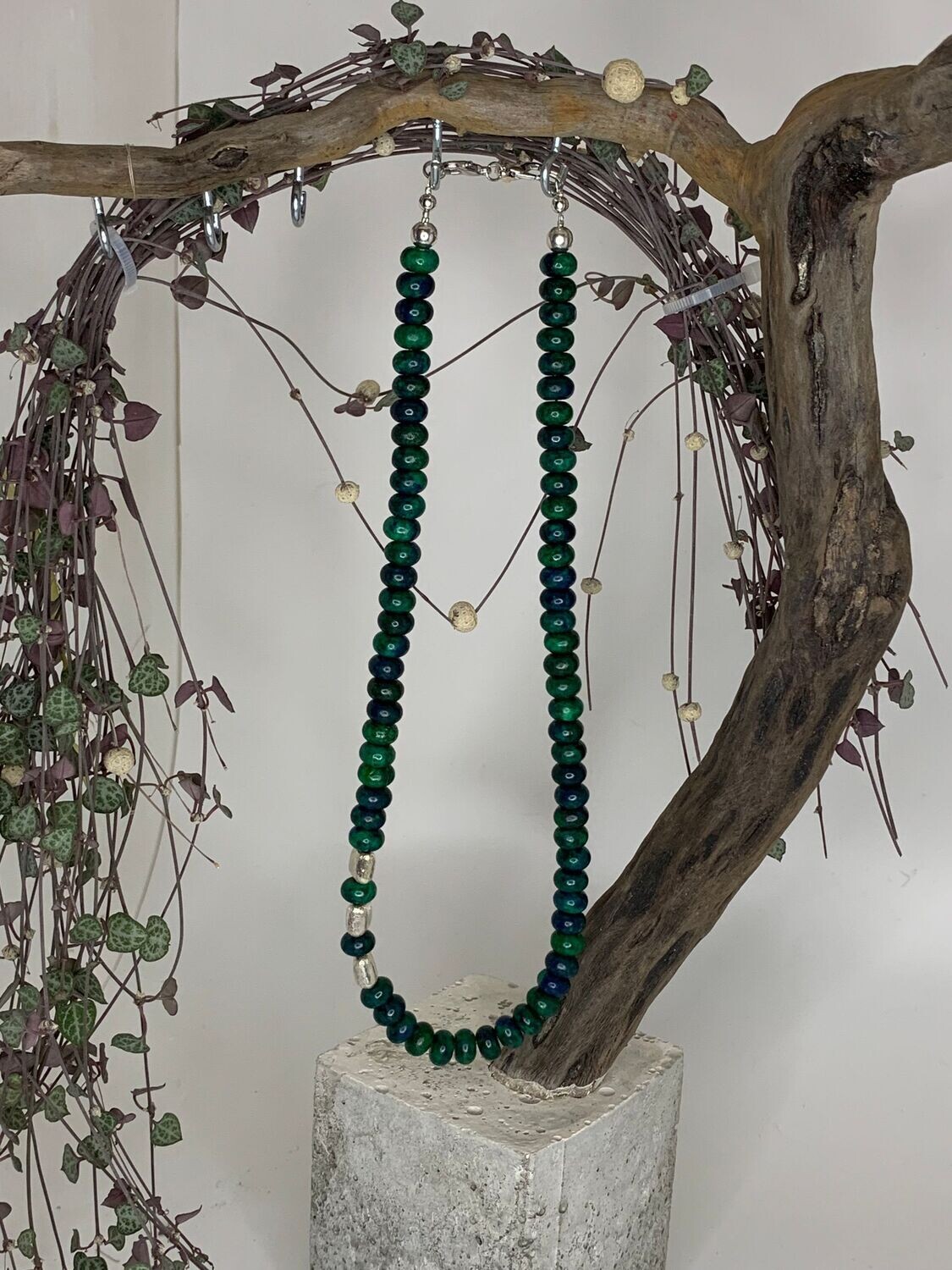 Azurit/Malachit: Edelstein Kette