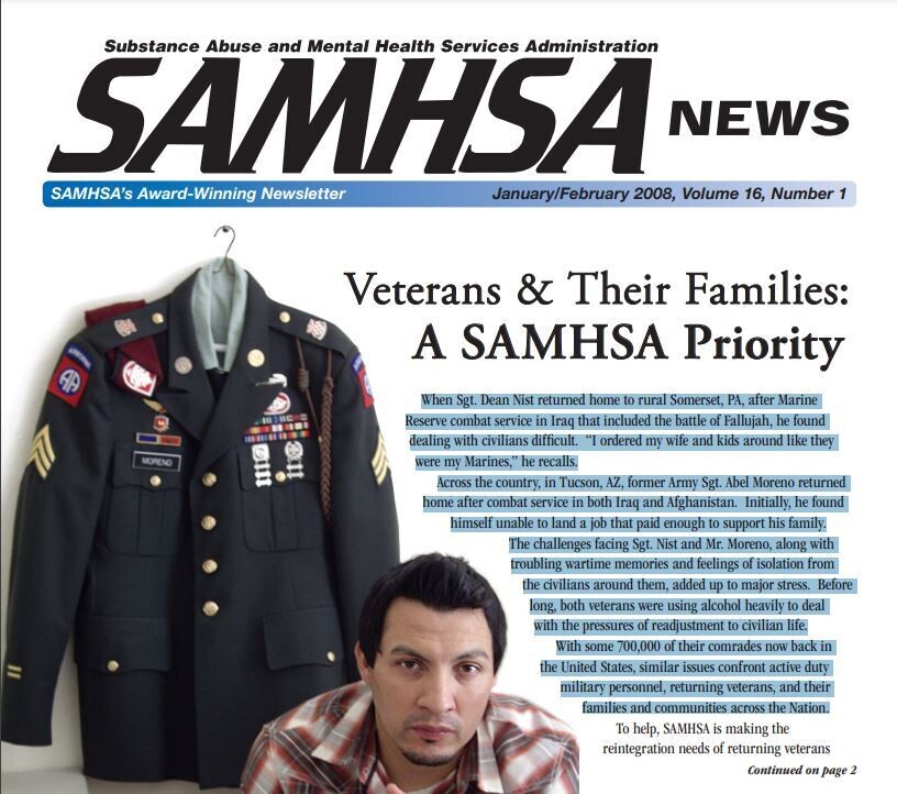 SAMHSA News: Veterans & Their Families